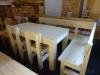 Rohová lavice 200x140cm + stůl + 2židle